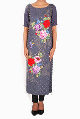 RSVP Embroided Crepe Kurta Tunic