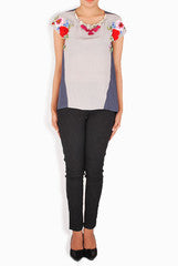 RSVP Two tone embedded top