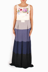 RSVP Khadi and Jersey Dress with Embedded Placement