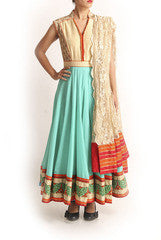Sagar Tenali Sea Green Anarkali