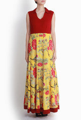Shanaya Red Yellow Printed Dress