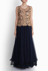 Shanaya Blue Gown With Jacket