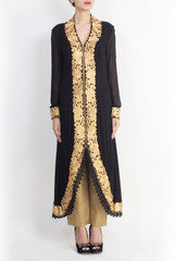 Shanaya Black Long Georgette Kurti