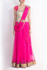 Shanaya Pink Draped Saree