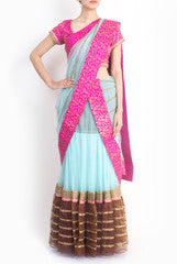 Shanaya Blue & Pink Lehenga Choli