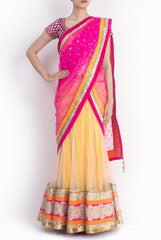 Shanaya Yellow & Pink Lehenga Choli