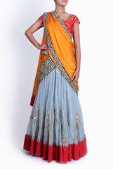 Sindhu Reddy Blue Sequin Lehenga Choli