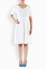 SIYA White Crotchet Dress