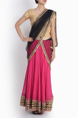 Siya Golden and Black Lehenga Set
