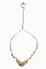 Siya Green Beads Thewa Neckpiece