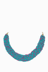 Siya Skyblue Beads String Necklace