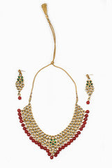 Siya Kundan and Red Bead Necklace
