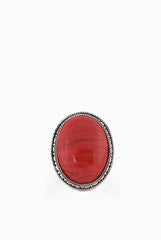Siya Orange Stone Oval Ring