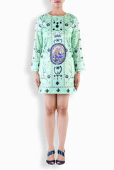 Soule Digital Print Lime Green Dress