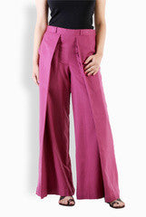 Soule Maroon Flare Palazzo
