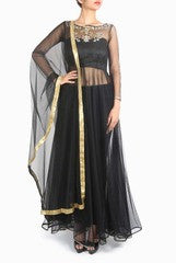 Shravya Verma Black Net Anarkali