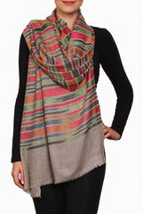 Closet Ranipink Multi Striped Stole