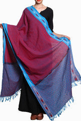 Closet Ranipink Onion And Blue Dupatta