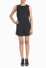 The Style Aisle Lace Crush Black Jumpsuit