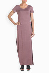 The Style Aisle Not-So-Basic Tee-Mauve