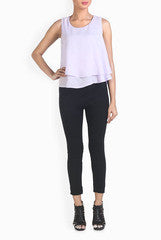 The Style Aisle Pretty Little Layers Lilac Crop Top