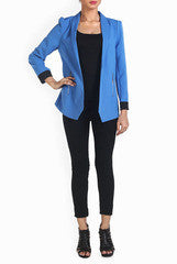 The Style Aisle All Work and No Play Cobalt Blazer