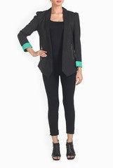 The Style Aisle All Work and No Play Black Blazer