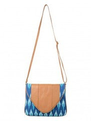 Sugar Mint-Ikkat Blue Uzbek Sling Bag