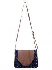 Sugar Mint-Ikkat Blue Uzbek Sling Bag