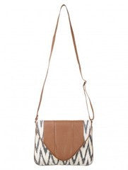 Sugar Mint-Ikkat White Uzbek Sling Bag