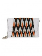 Sugar Mint-Ikkat White Clutch