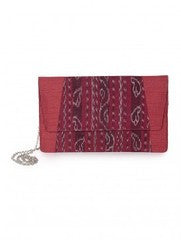 Sugar Mint-Ikkat Pink Clutch