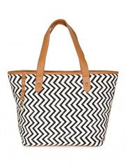 Sugar Mint-Ikkat Black and White Handbag