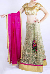 Sugarlips by Sakina Amin Golden Lehenga Choli