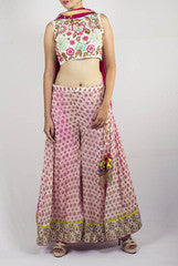 Sugarlips by Sakina Amin Pink & Floral Palazzo Set