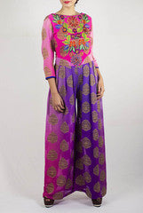Sugarlips by Sakina Amin Purple & Pink Jumpsuit