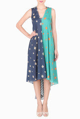 SOUP by Sougat Paul Blue Hued Bias Cut Dress