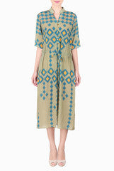 SOUP by Sougat Paul Geometric Print Shirt Dress
