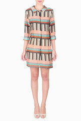 SOUP by Sougat Paul Multicolour Lined Print Dress shirt