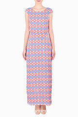 SOUP by Sougat Paul Pink & Blue Maxi Dress