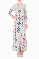 SOUP by Sougat Paul White Tunic & Palazzo Set