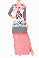SOUP by Sougat Paul Multicolour Abstract Print Skirt Top Set