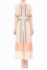 SOUP by Sougat Paul Pink Tunic & White Palazzo Set