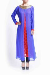 Tanoura Royal Blue Long Kurta