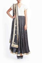 Tritiya Cream and Black Anarkali