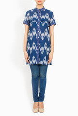 Uppada Blue and White Kurti
