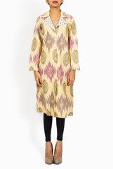 Uppada Multicoloured Collared Kurta