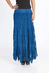 Uppada Blue Crochet Maxi Skirt