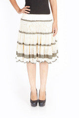 Uppada Striped Crochet Skirt