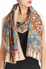 Uppada Khadi Cotton Kalamkari Stole